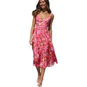 Hello Molly It Was a Dream Midi Dress Pink US XL